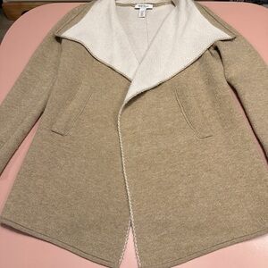 White House Black Market Beige Knit Cardigan